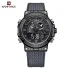 NAVIFORCE 9219 Creative Multifunction Man Wristwatches TPU Strap LCD Display Electronic Watches for Men Casual Wild Male Clock